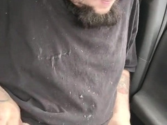 Lush man with sleek underarms shoots a load in public parking plenty of