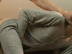 Slutty stepson in a romper get ravaged by big dick DILF