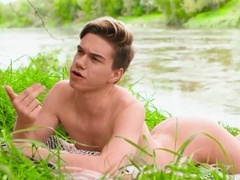 TWINKPOP - Horny guy discovers a sexy young man in the fields and offers him money for his tight booty