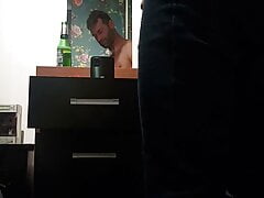 Tight jeans then wanking on the camera