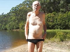 old man skinny dips