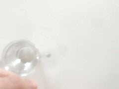 Cum in glass