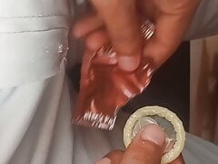 When my hand feel like pussy and I take Dotted condom on my penis wow