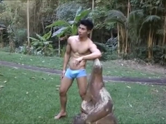 [GVC 391] Sexy Asian Guy Teasing Outdoor