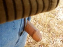 Cum shot outside garden