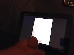 Cum shot tribute to cyber sex friend