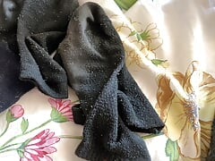 vacuum cleaner sucks in my socks, feet and dirty panties