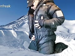Humping The North Face Down Suit Until Cum