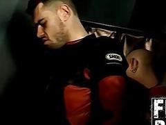 Hardcore gay sex in biker bar backroom