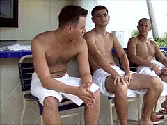 3 folks Sucking man meat Outdoors