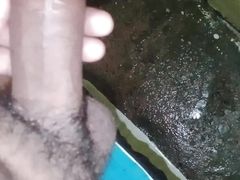 Indian Desi Big Cock Handjob in bathroom and big comshot