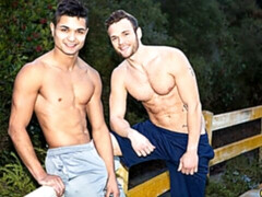 Mateo and Sean barebacking after playing outdoors
