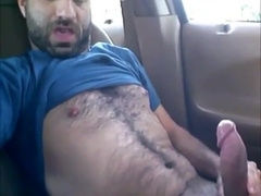 Pajote de barbudo peludo en el coche 2