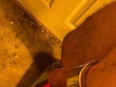 Flopping dick with ball weight at work