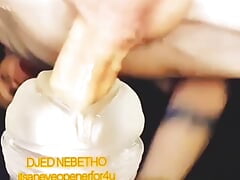 Djed Nebetho Jerk Awws off His Eight Inch Cock and Cums Moaning