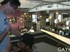 Watch this hot black babe take on a white dude's big black cock in a wild ass-to-mouth action