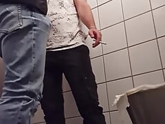 Fuck 'n Smoke at a Public Toilet