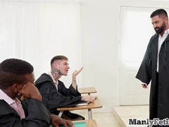 SEXUALLY ATTRACTIVE FETISH - Hypnotized teacher used in IR three way on school by college girls