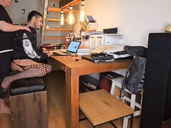 Stepdad fucks sweet femboy for the first time as a slut