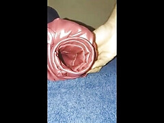 Leather pants closeup fuck