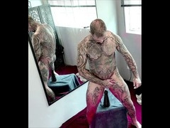 Nipple piercings, muscle flexing, anal toys