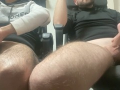 Watching porn with my buddy and jerking off together