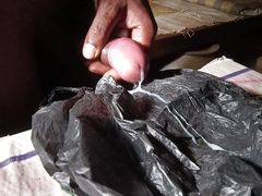 Desi indian man jerking off in room and cum in stepsister face