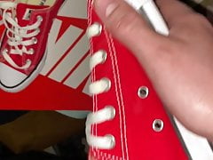 Making my cock hard with her chucks