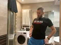 Getting ready for shower