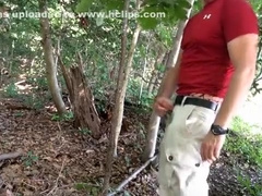 Jerk off in public, I talk and flex my wang, cum in a cup.