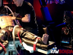 Sweat-soaked jock sole eating and sucking in moist restrain bondage