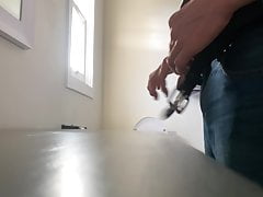 Slowly touching my cock