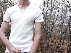 Handjob in the park
