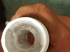 pierced cock cum in fleshlight