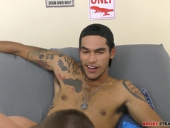 BrokeStraightBoys: First-ever Time Taking A Hard-on In His Culo