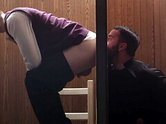 Glory hole confession with two religious gays