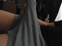 Touching my hard boner