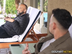 BlacksOnBoys - BIG BLACK COCK Otter Lays Down The Palace Rules WIth His Pecker