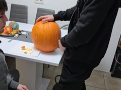 Gay Boys Have Fun: We Fuck The Halloween Pumpkin And Cum On It
