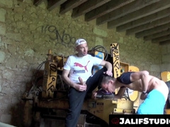 Man in suit Julian Kido fills up skinny Fab Kiffeurs greedy hole