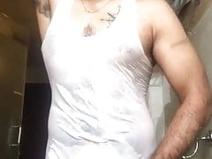 Indian superstar jerking in hotel room
