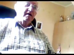 gandpa stroke on webcam