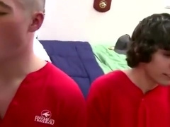 Straight guys suck cock for their initiation