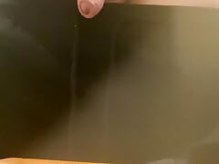 Uncut cock getting hard