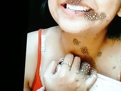 Prajakta koli Cum and spit tribute