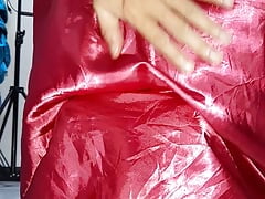 Magenta Satin Slip Lingerie Fetish