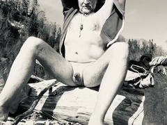 tiny sausage otter at naturist sea