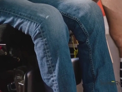 Hung Muscle Top Facefucks Twink Quadriplegic In Wheelchair