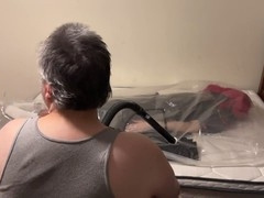 Nov twenty twenty-three - Vac packed with slvrbrboy1's sweaty t-shirt, my rubber and PVC aprons and my powerful PVC sheet