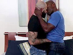 Incredibly huge black dick satiates fur covered backside